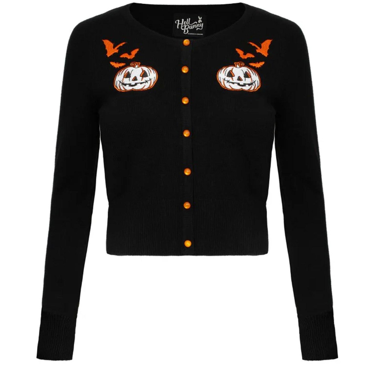 Hell Bunny Hollow Halloween Cardigan in Black