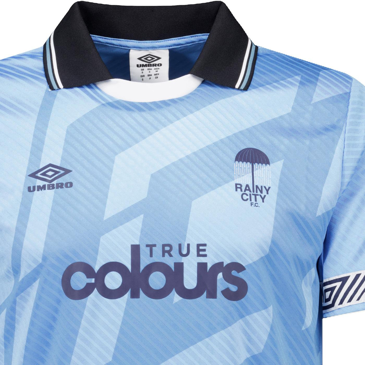Umbro Retro 90s Rainy City Taped Football Shirt VB