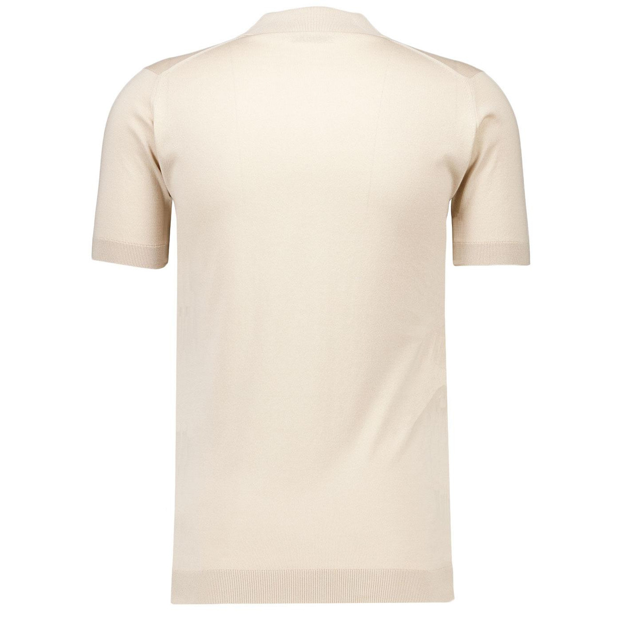 John Smedley Adrian Sea Island Cotton Polo Almond