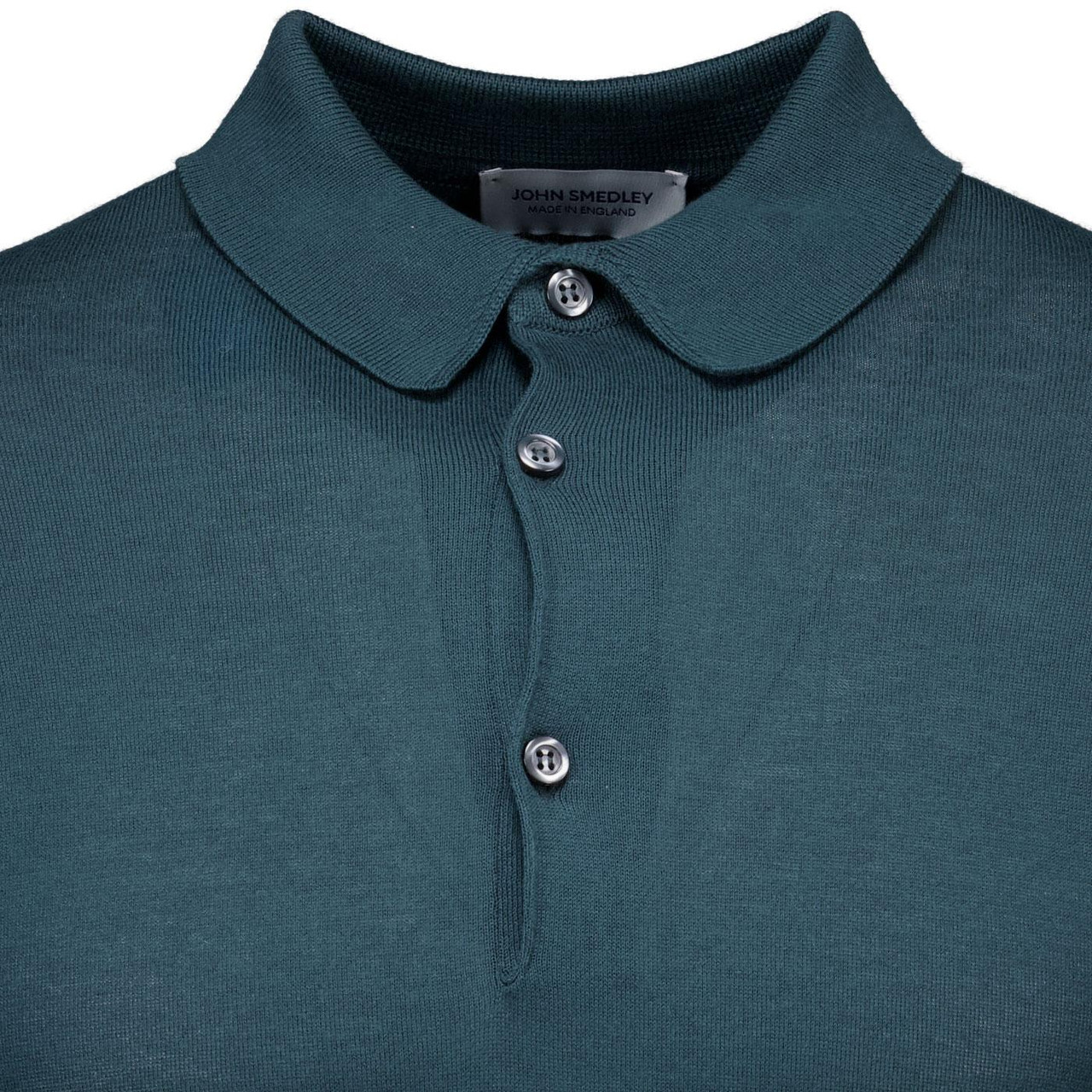 JOHN SMEDLEY SEA COTTON POLO エクリュ JOHN SMEDLEY Calun Pointelle-Knit Sea Island Cotton Polo Shirt for