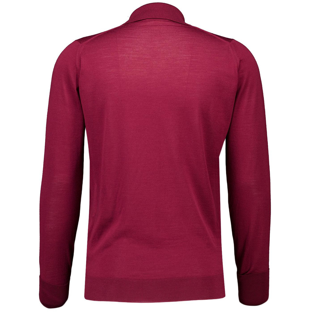 John Smedley Dorset Polo – Autumn Luxe in Woolf Red Wool