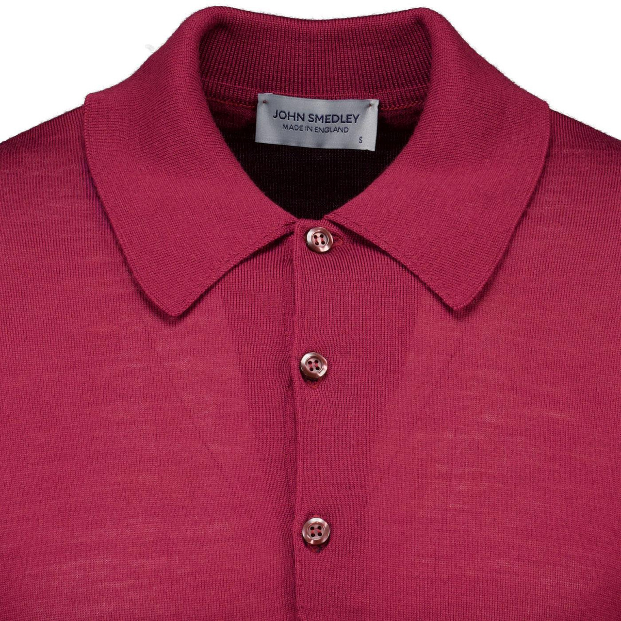 John Smedley Dorset Polo – Autumn Luxe in Woolf Red Wool