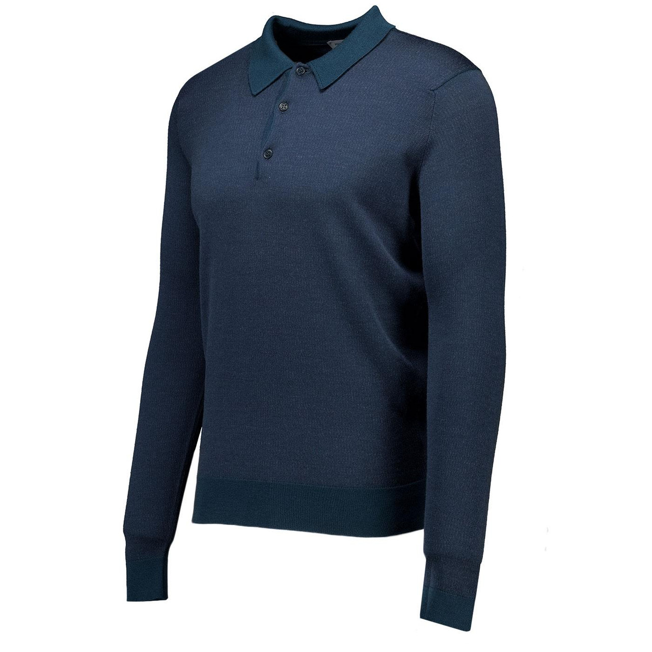 John Smedley Herbie Polo Mod Jacquard Knit in Green