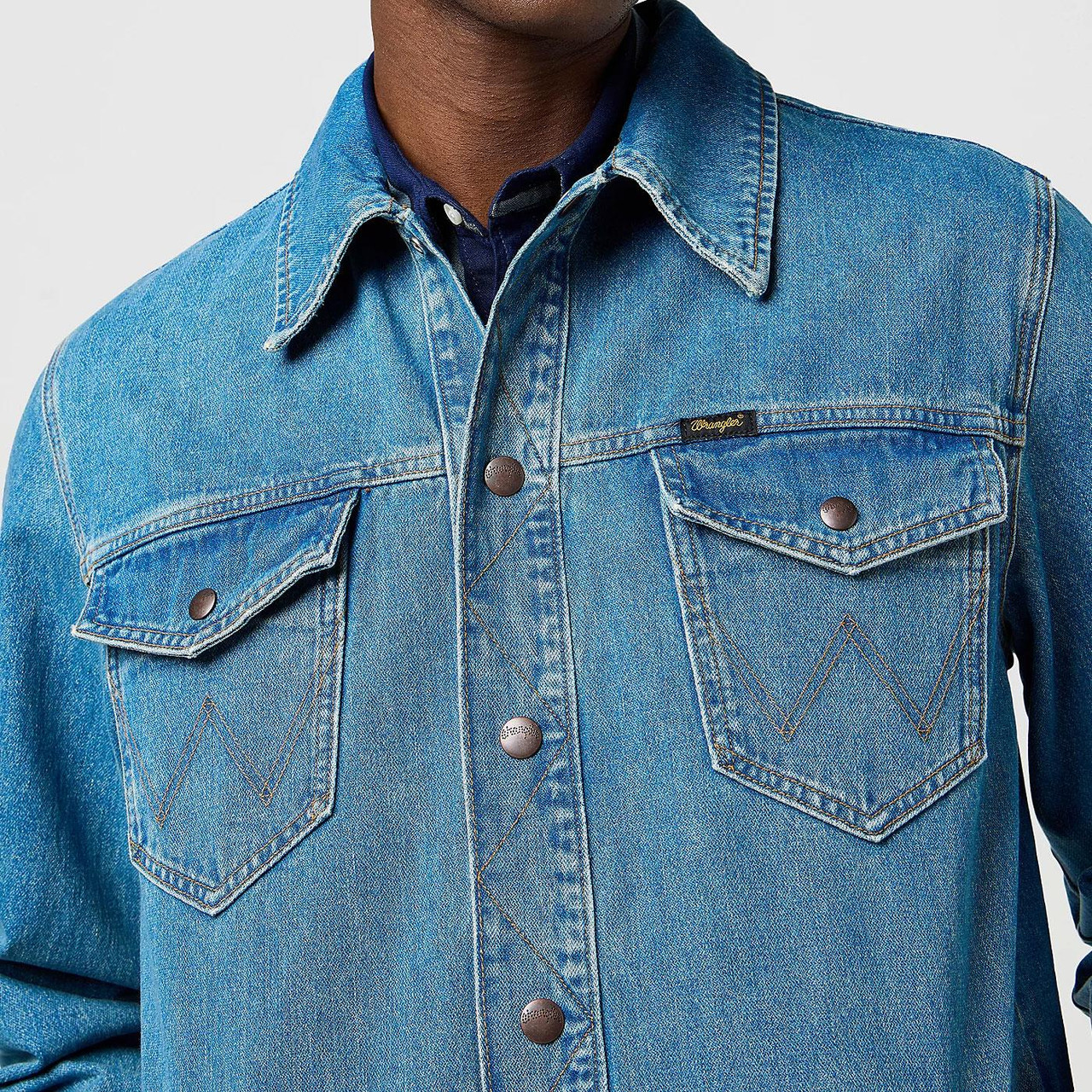Wrangler Wrange Denim Jacket in Iron Forge Blue