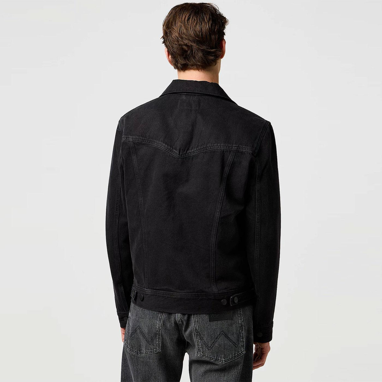 Wrangler Men's Mod Regular Classic Black Denim Jacket Orion