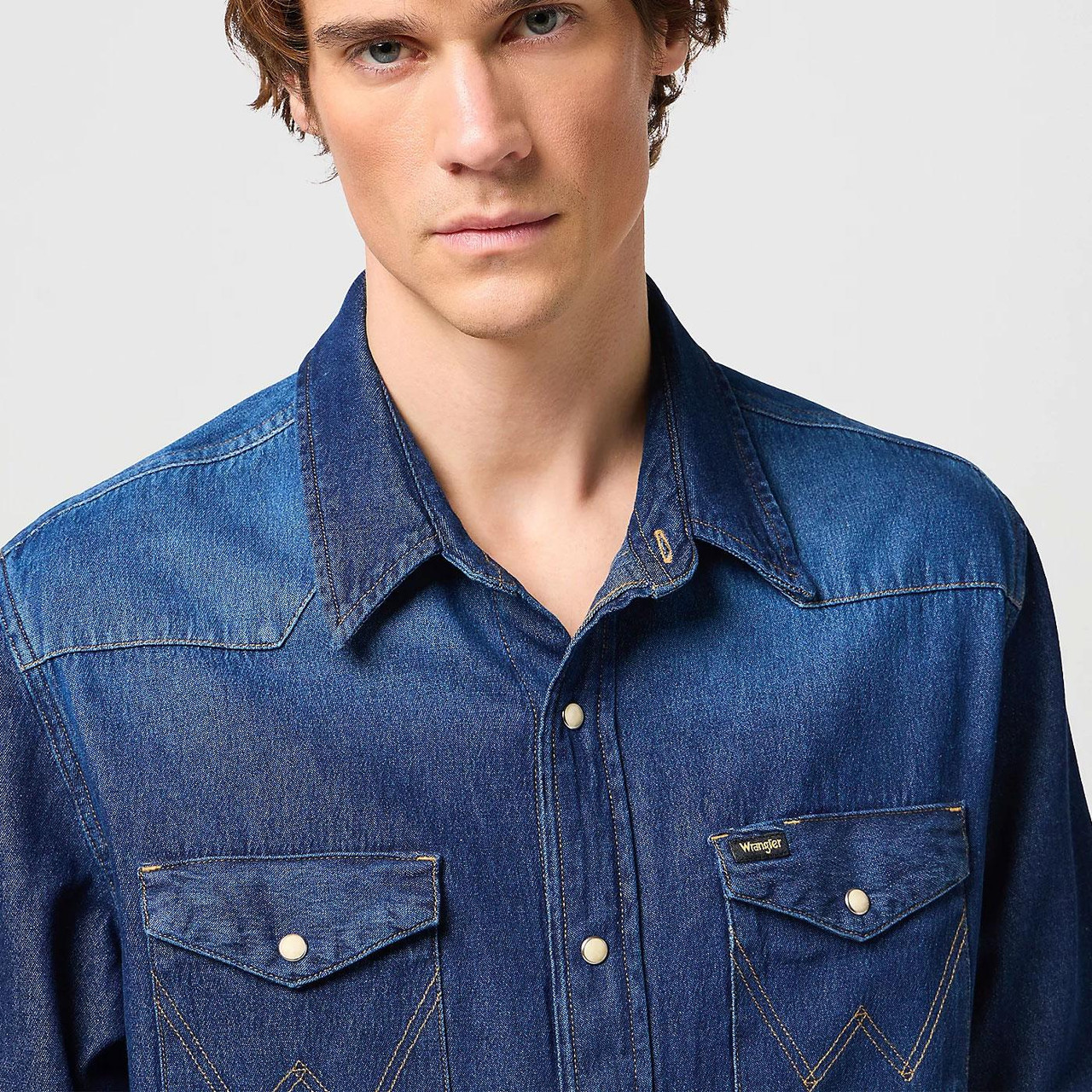 Wrangler Indigood Icons 27MW Western Denim Shirt D