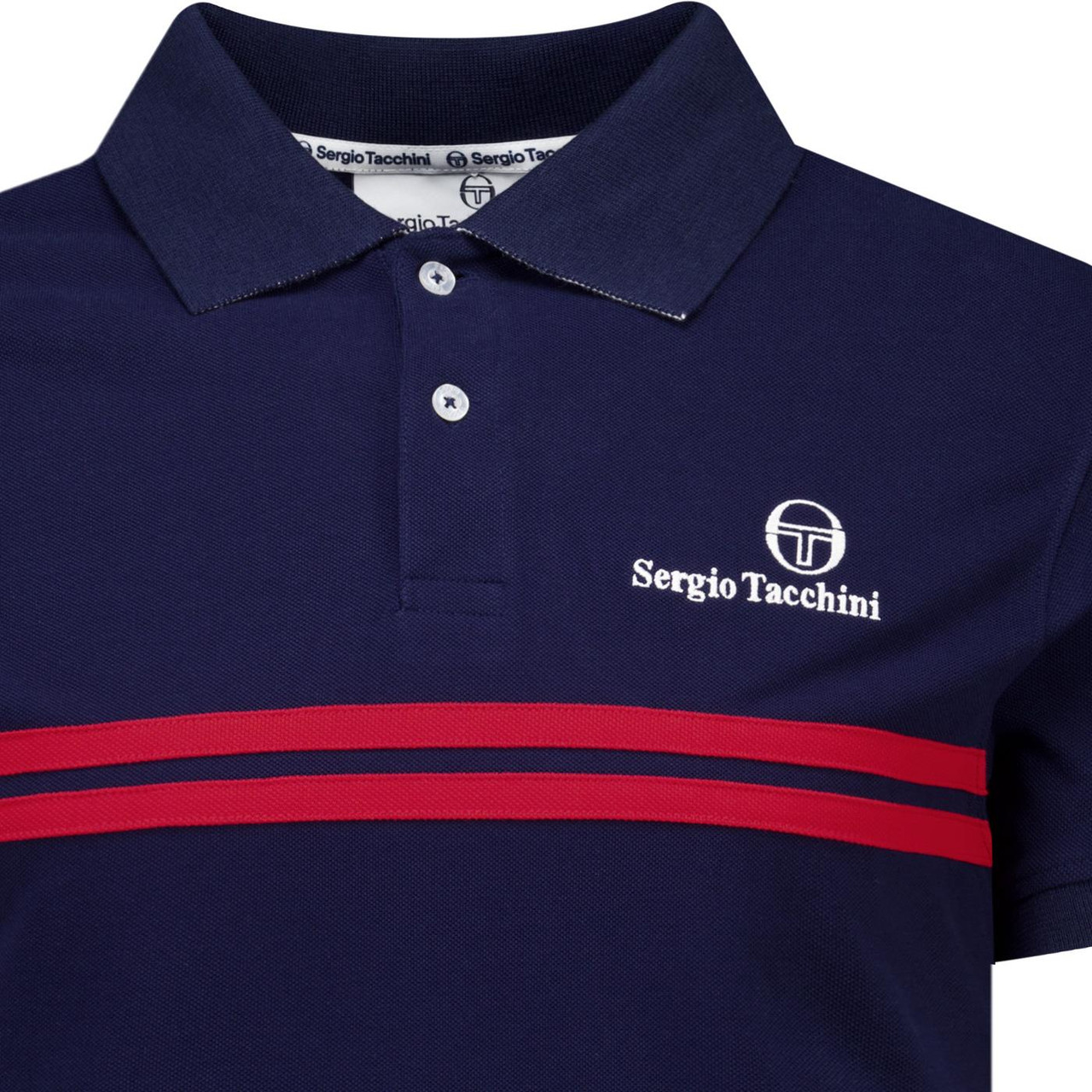 New Supermac Sergio Tacchini Chest Stripe Polo N/R