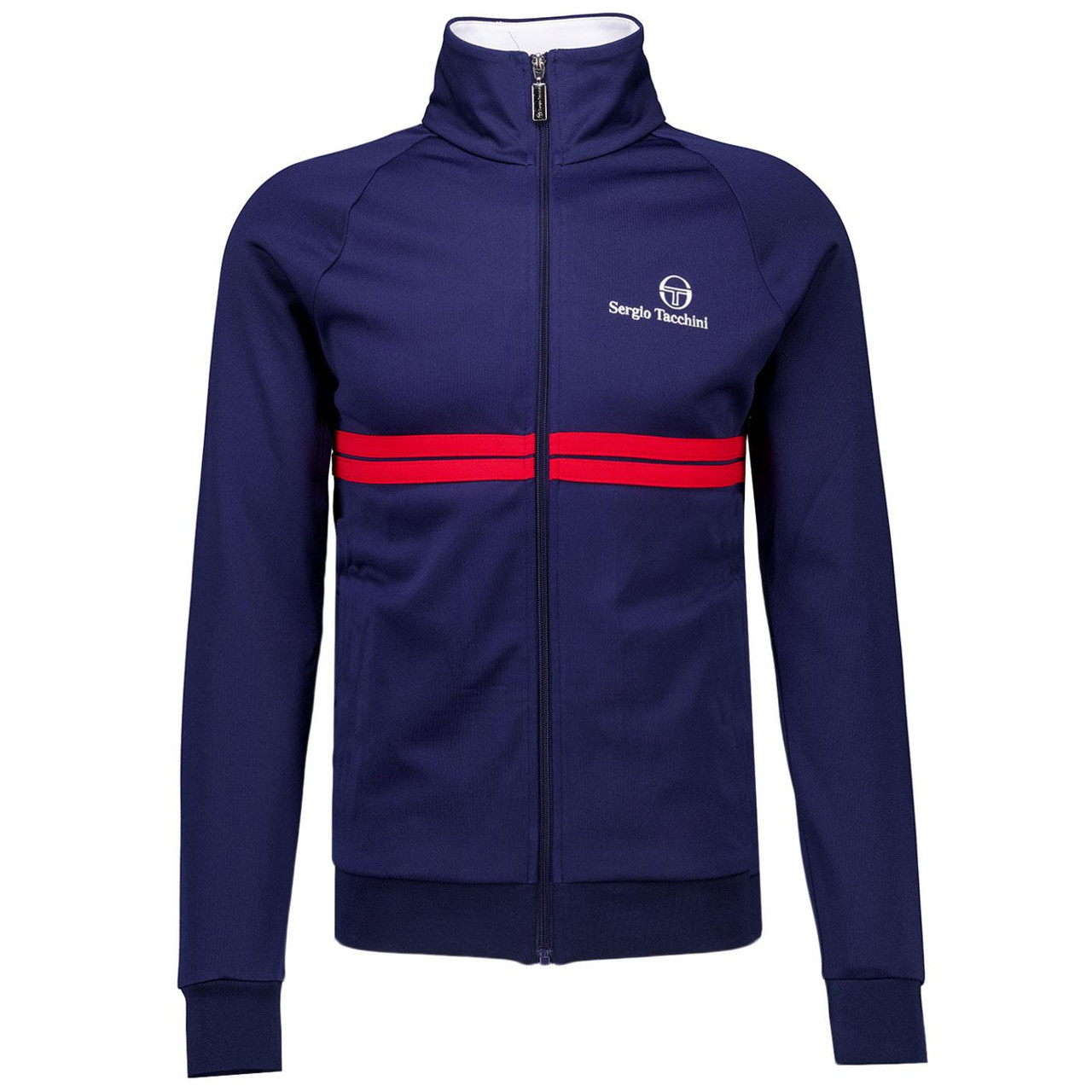 New Dallas Sergio Tacchini 80s Retro Track Top in Blue