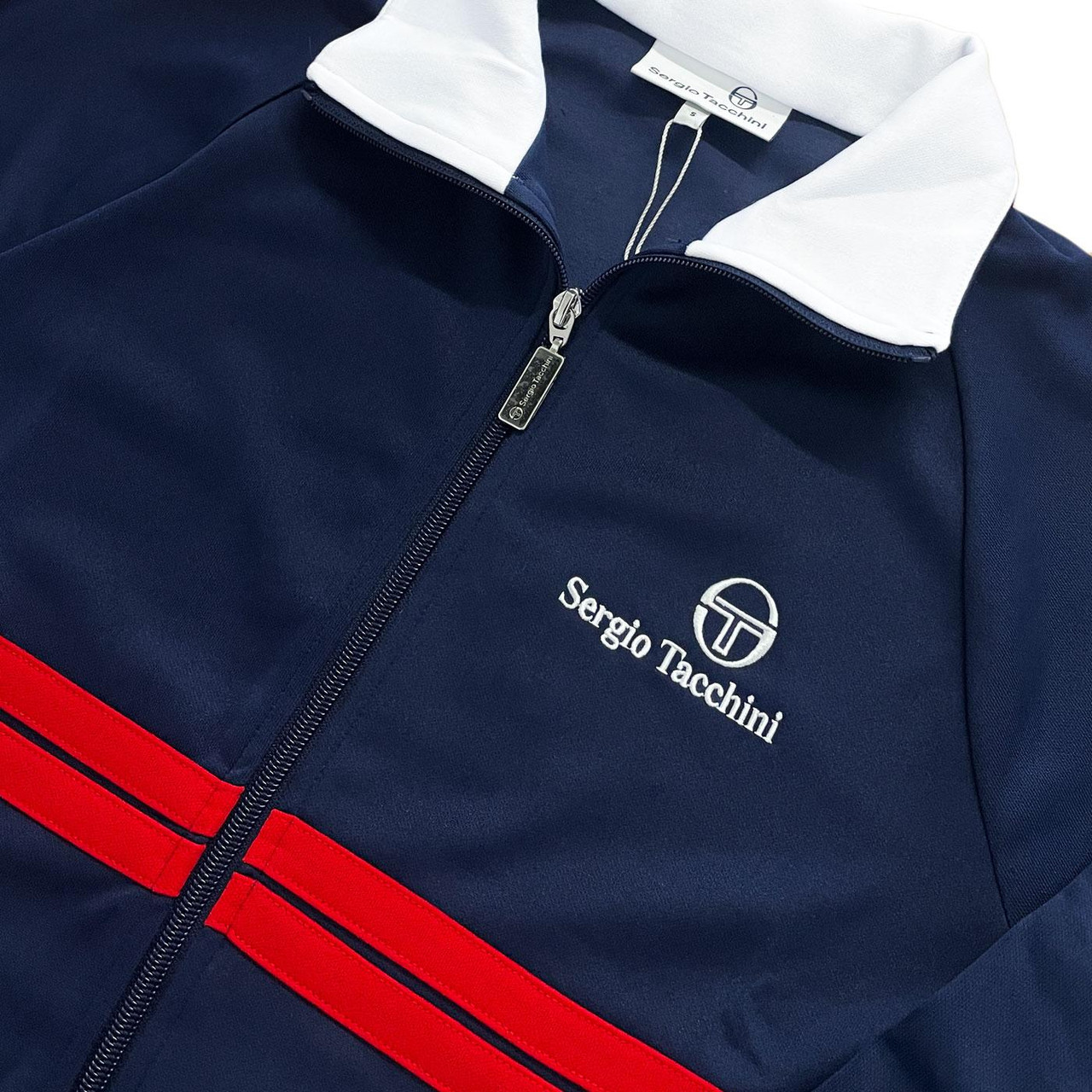 New Dallas Sergio Tacchini 80s Retro Track Top in Blue