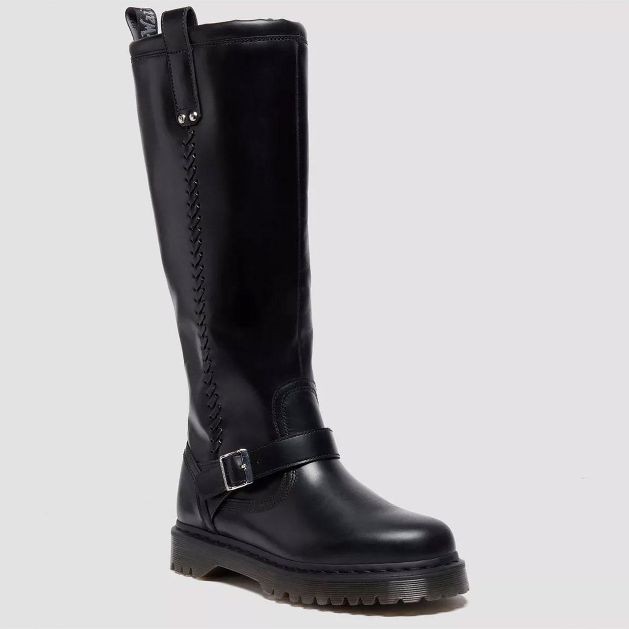 Anistone Dr Martens Knee High Biker Boots (Black)