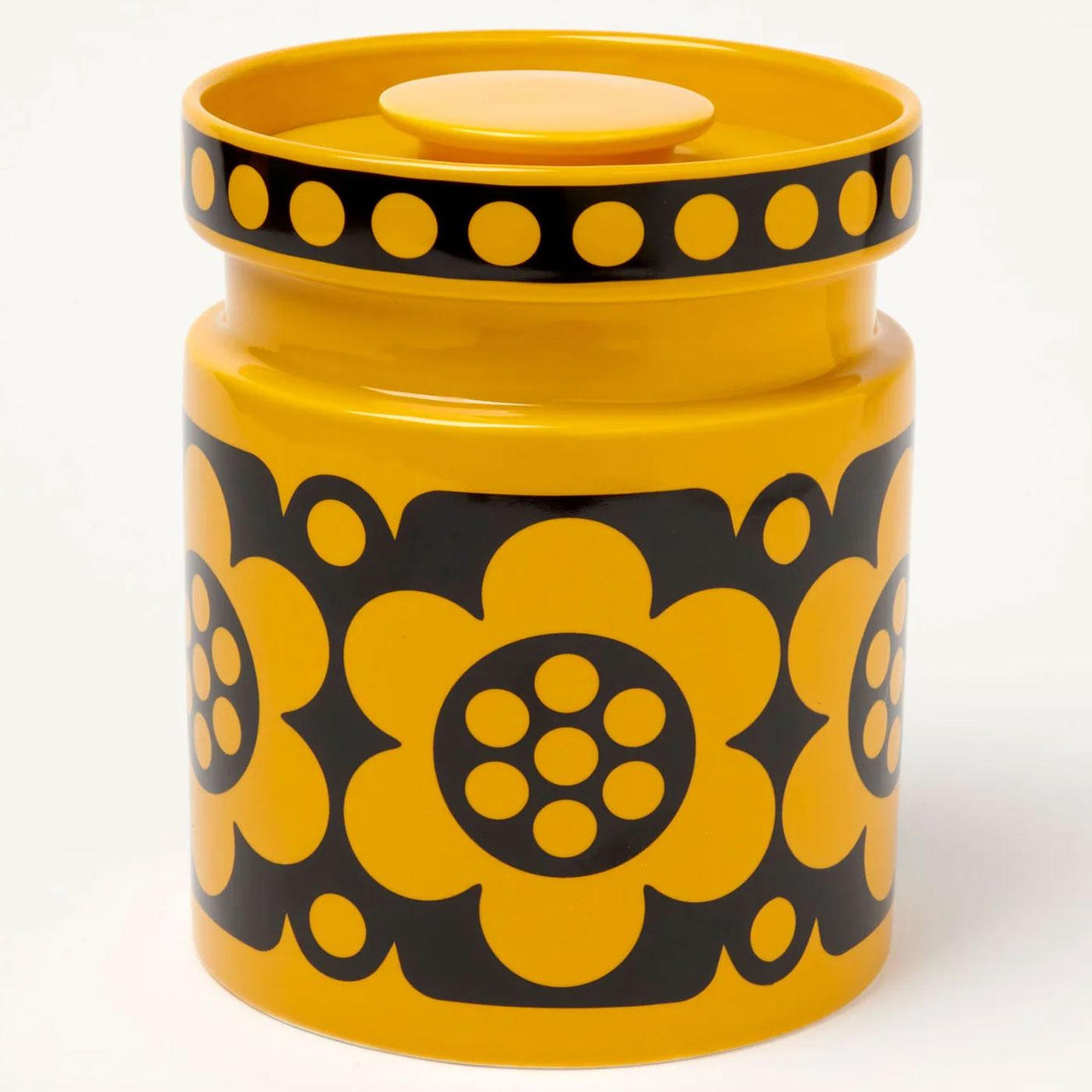 Magpie x Hornsea Pottery Geometric Daisy Flower 70s Cookie Jar in