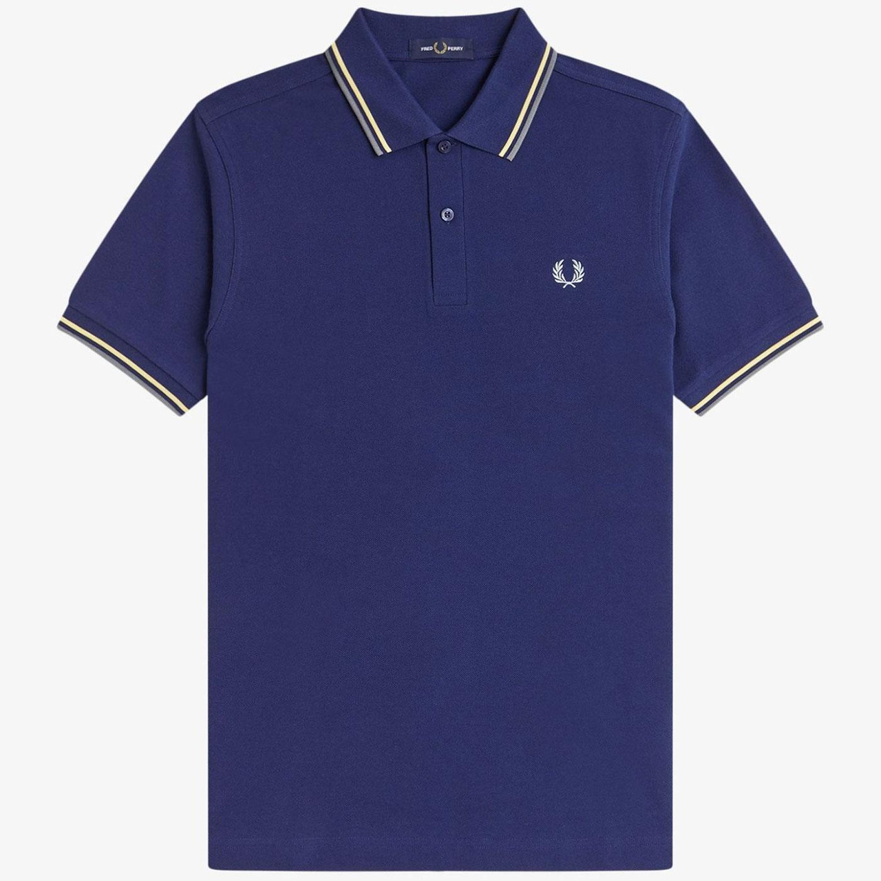 M3600 Fred Perry Mod Twin Tipped Pique Polo French Navy
