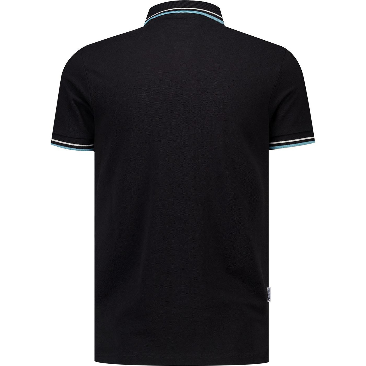 あ*。様 SuperBlack_VINTAGE POLOSHIRT_made i LAMBRETTA Retro Mod Twin Tipped Pique Polo BP/SB