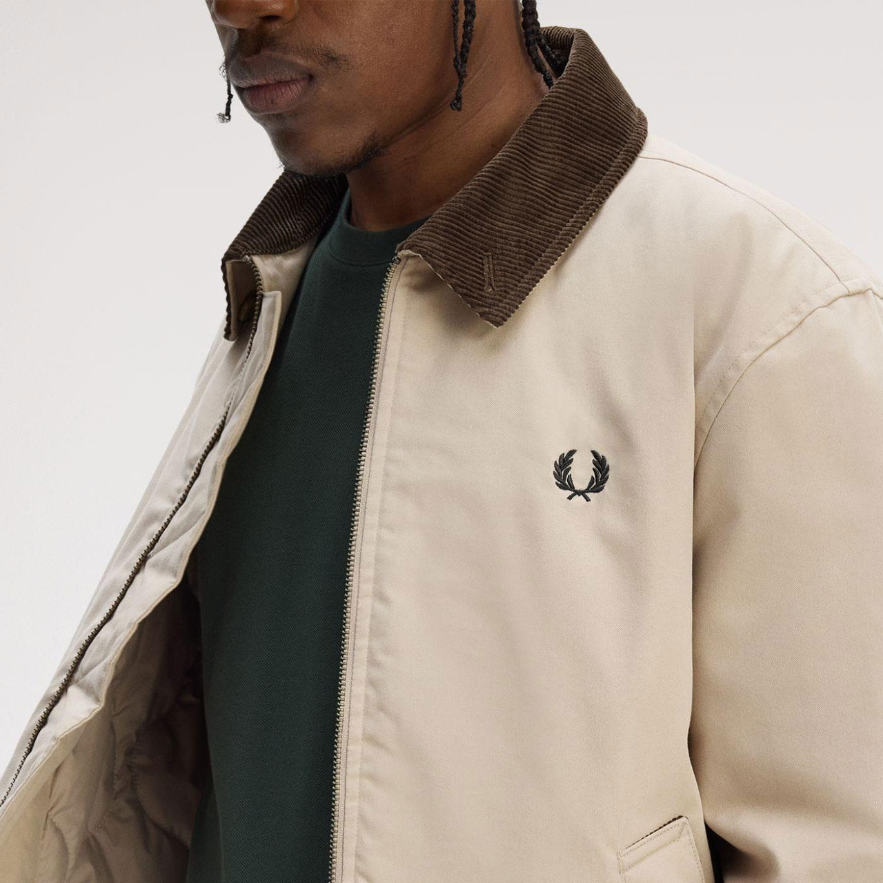 Fred Perry Retro Cord Collar Caban Worker Jacket O
