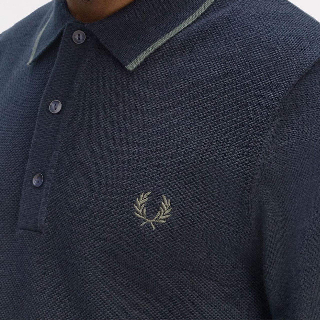 トップス FRED PERRY Ribbed Polo Shirt - G5138 FRED PERRY Ribbed Polo Shirt - G5138