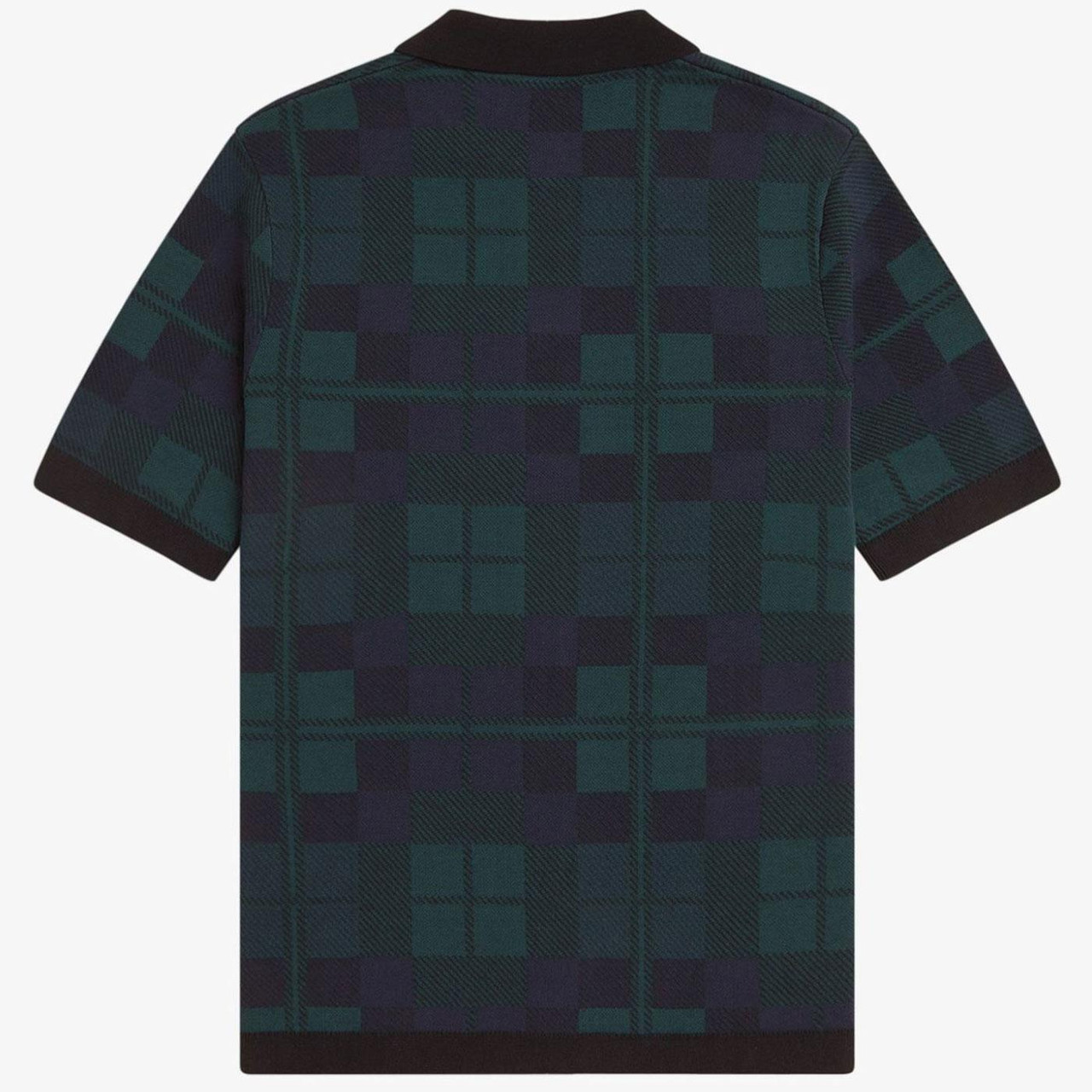 Fred Perry Black Watch Tartan Knitted SS Shirt