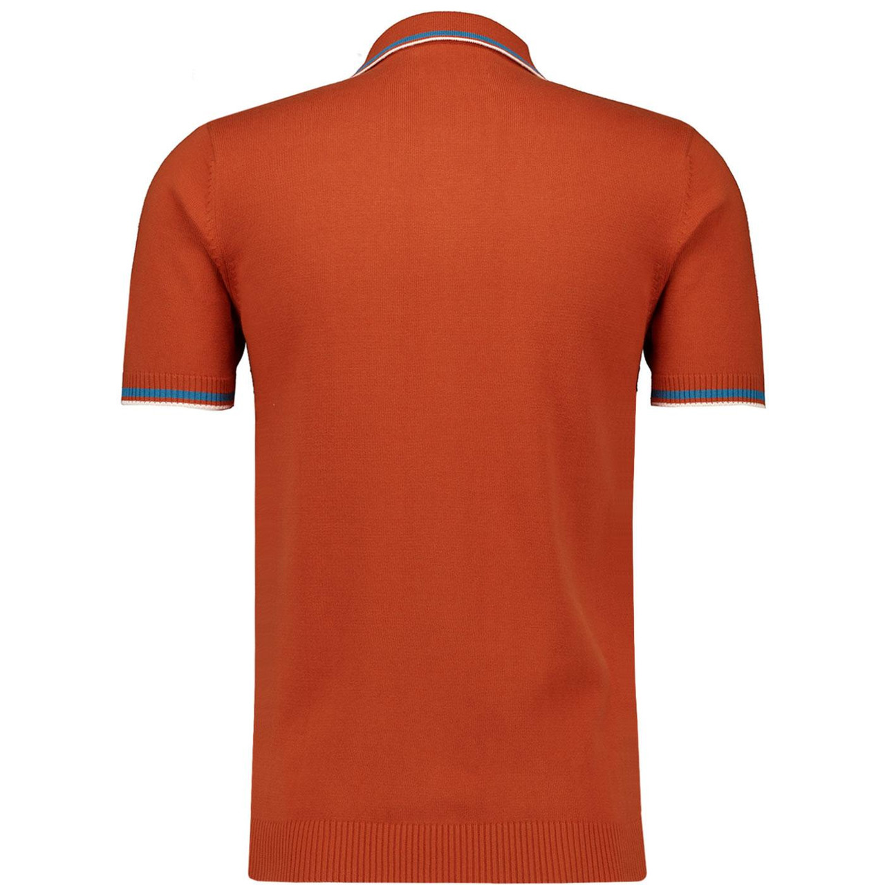 Cannon Madcap England Check Big Collar Knit Polo in Cinnamon Stick