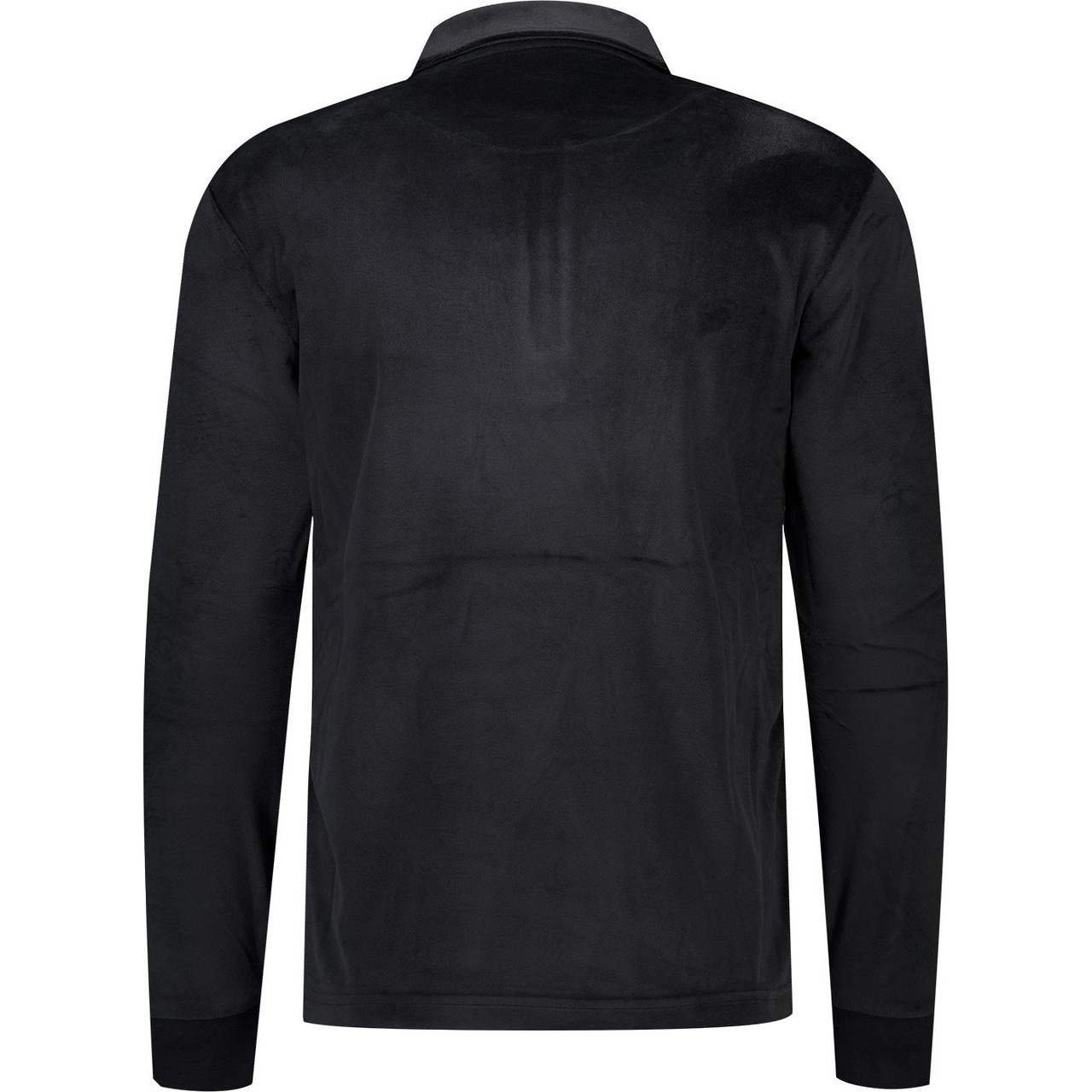 enof イナフ　velour jersey zip tops black Velour Zip-Up Hoodie With Kangaroo Pockets - Engelic Uniforms
