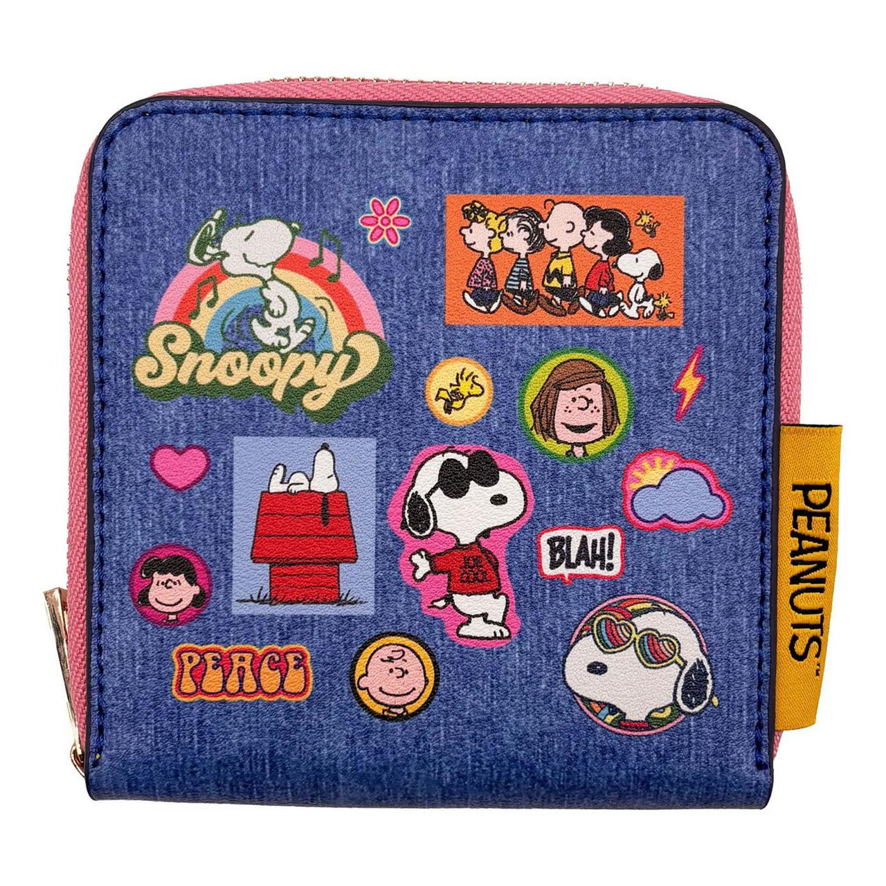 Peanuts Retro Snoopy & Woodstock Patch Zip Purse