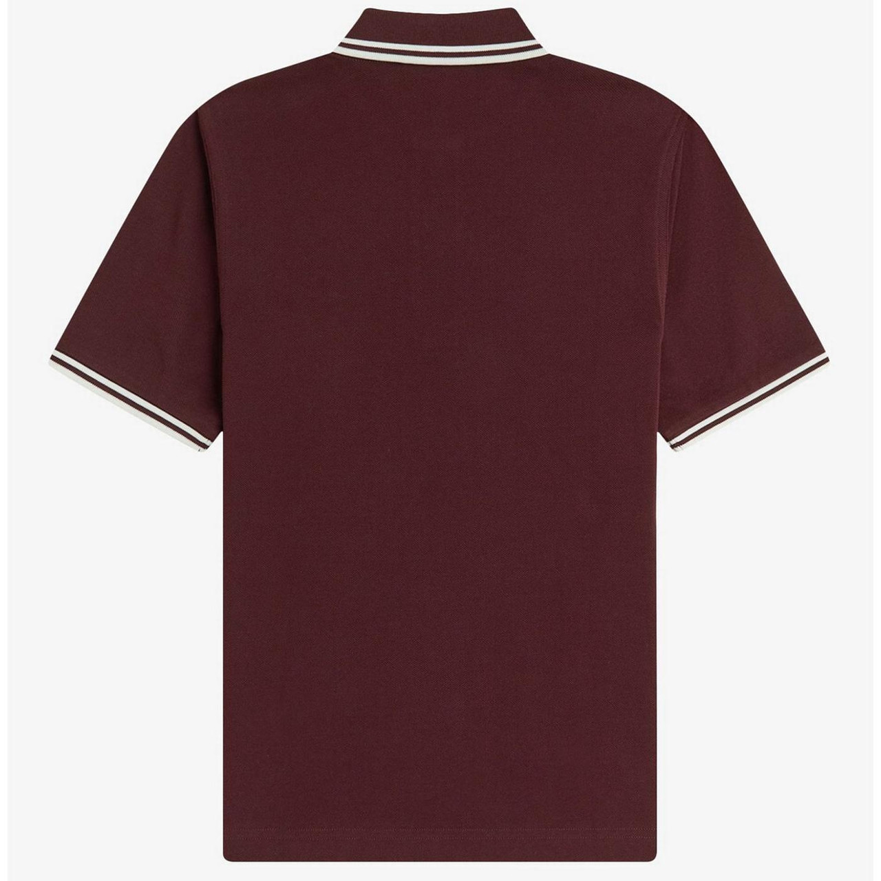 Fred Perry G3600 Retro Twin Tipped Polo Shirt in Oxblood/White