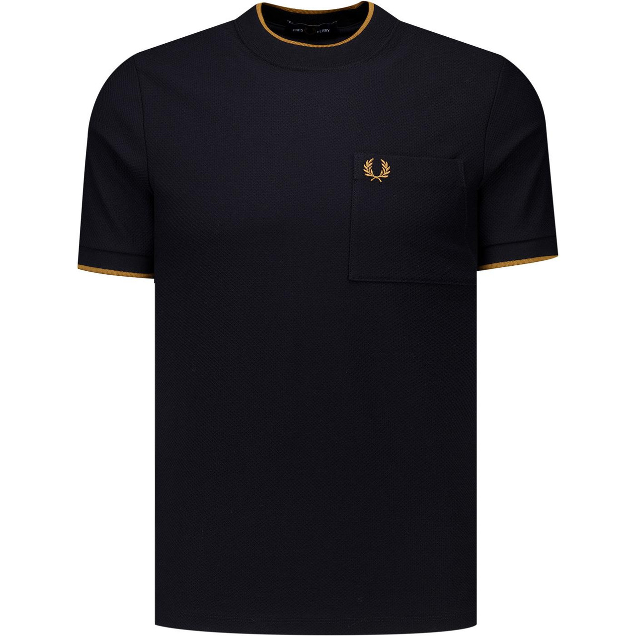 Fred Perry Men's Pocket Detail Pique T-Shirt in Black
