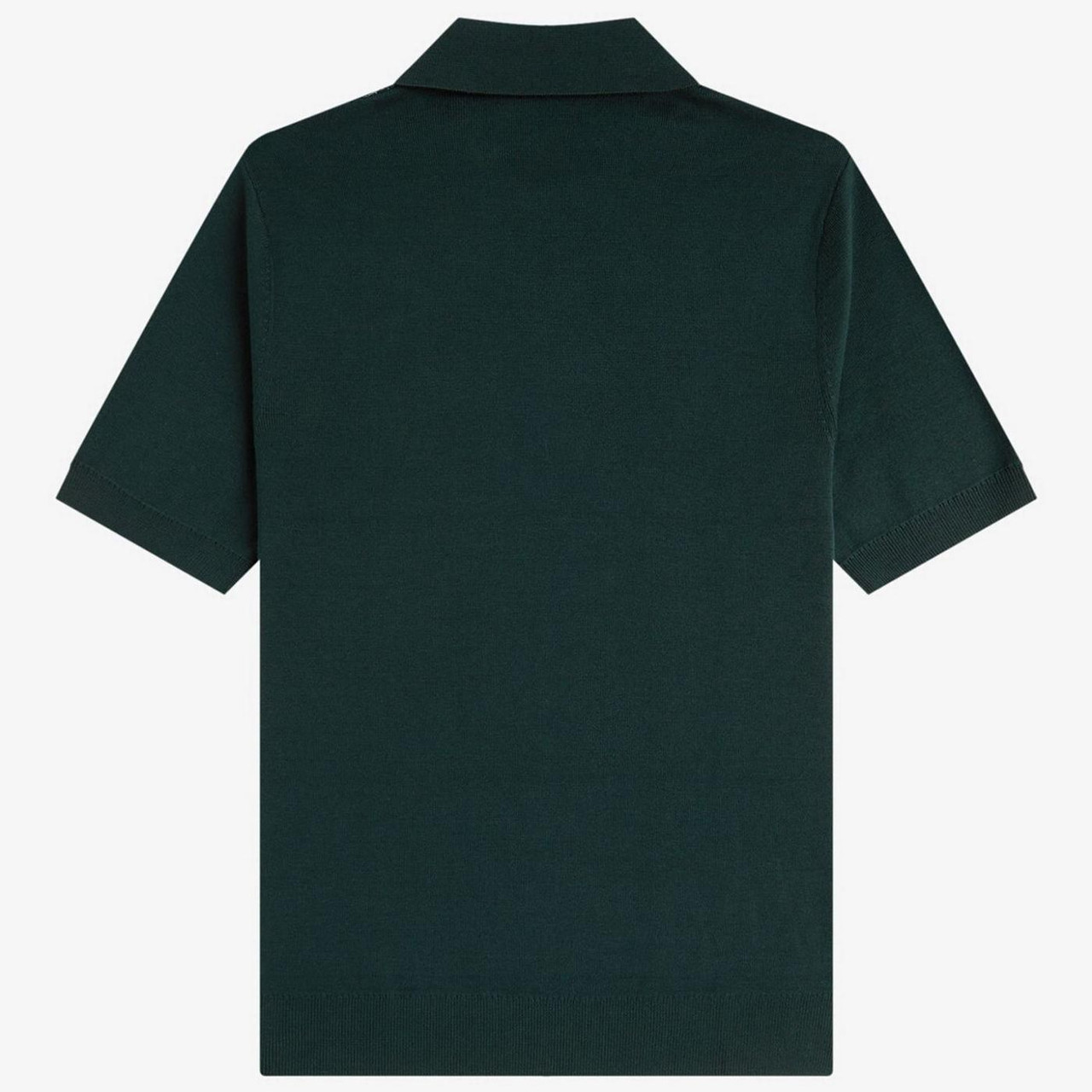 Fred Perry Retro Panel Detail Knit Polo in Grassroots Green
