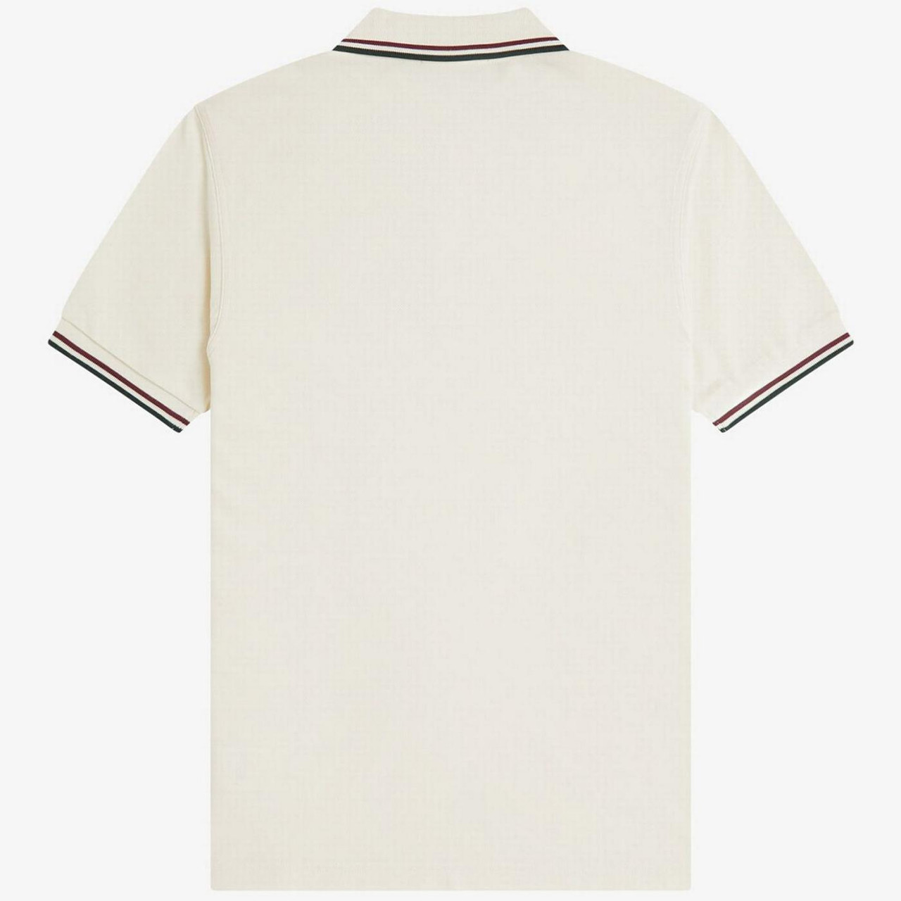 Fred Perry M3600 Twin Tipped Polo in Ecru/Oxblood