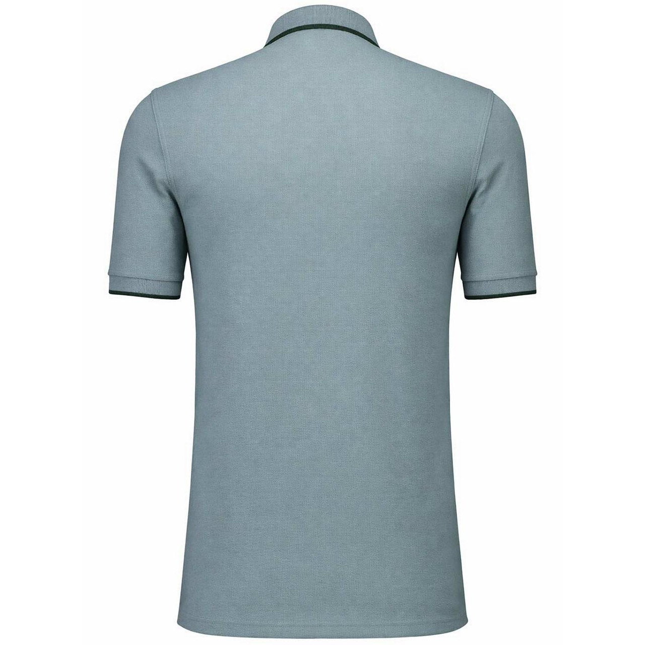 Fred Perry Crepe Pique Half-Zip Polo Shirt in Stockport Blue