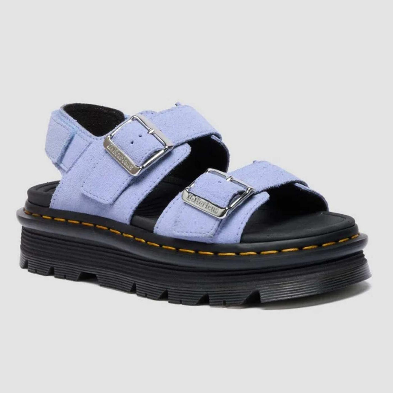 Dr Martens Women's Zebzag Retro Suede Sandals Blue