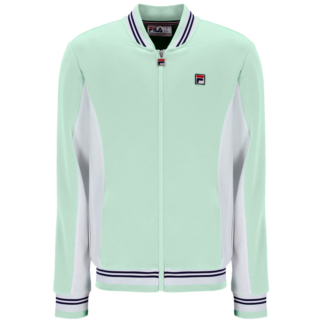 Fila Vintage Settanta Men's Bomber Track Jacket in Surf Spray Green
