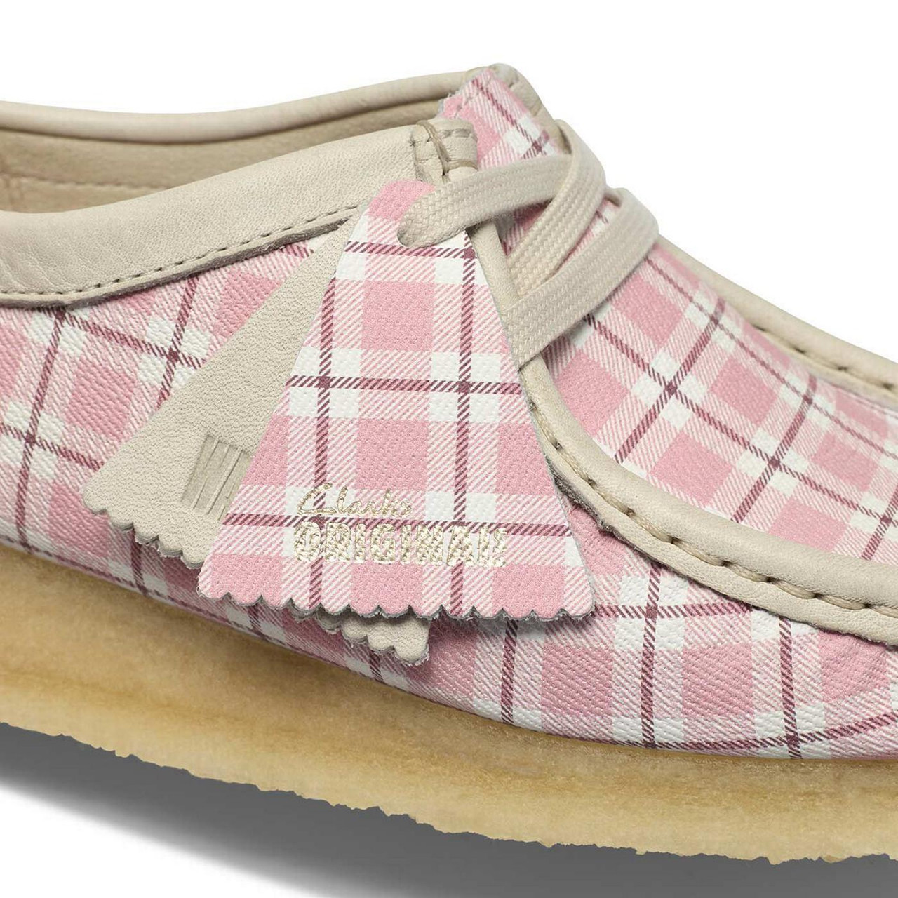 Clarks Originals Wallabee Women's Check Shoes Pink