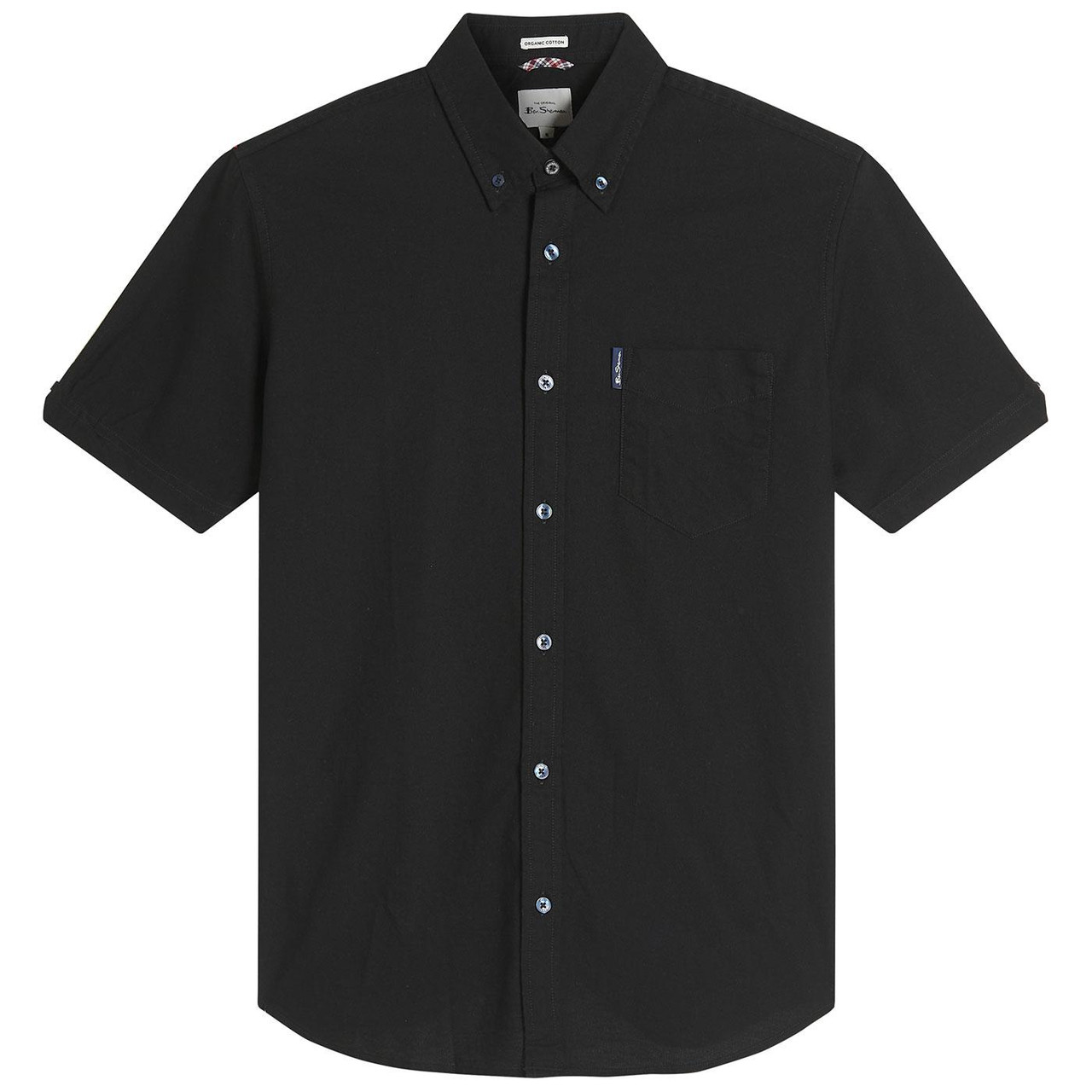Ben Sherman Camicia da Uomo con Bottoni, vestibilità Regolare, a Maniche Lunghe, con Bottoni, Camicia Casual da Uomo (S-XL), Blu Navy, S