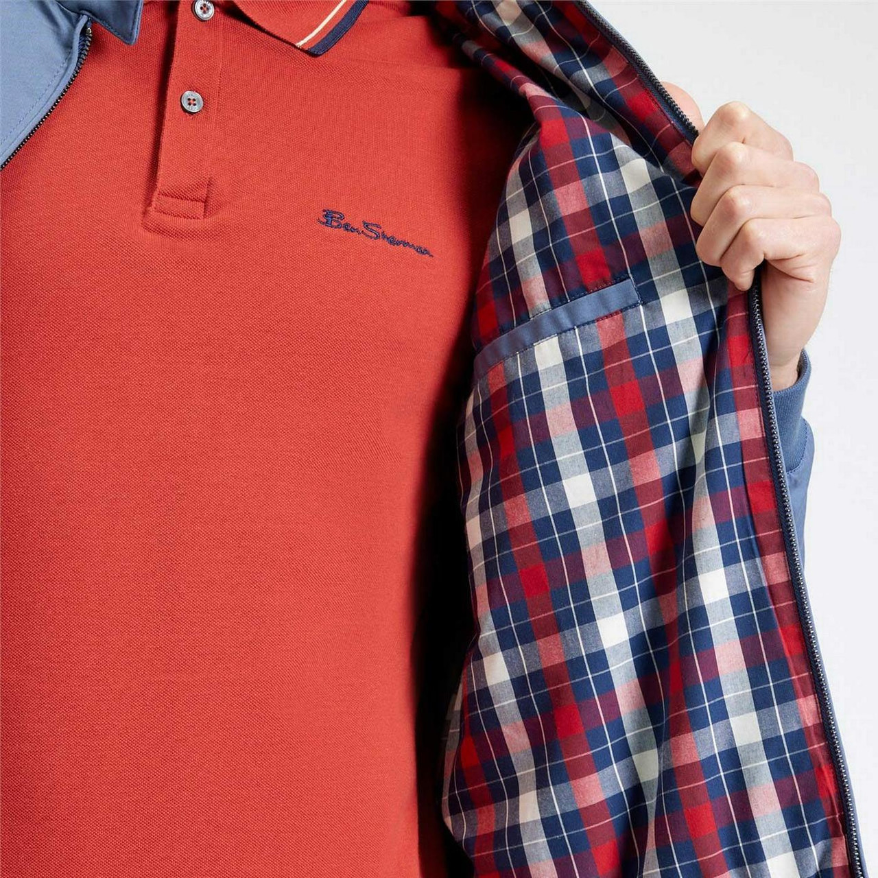 Ben Sherman Signature Mod Harrington Jacket in Indigo Blue