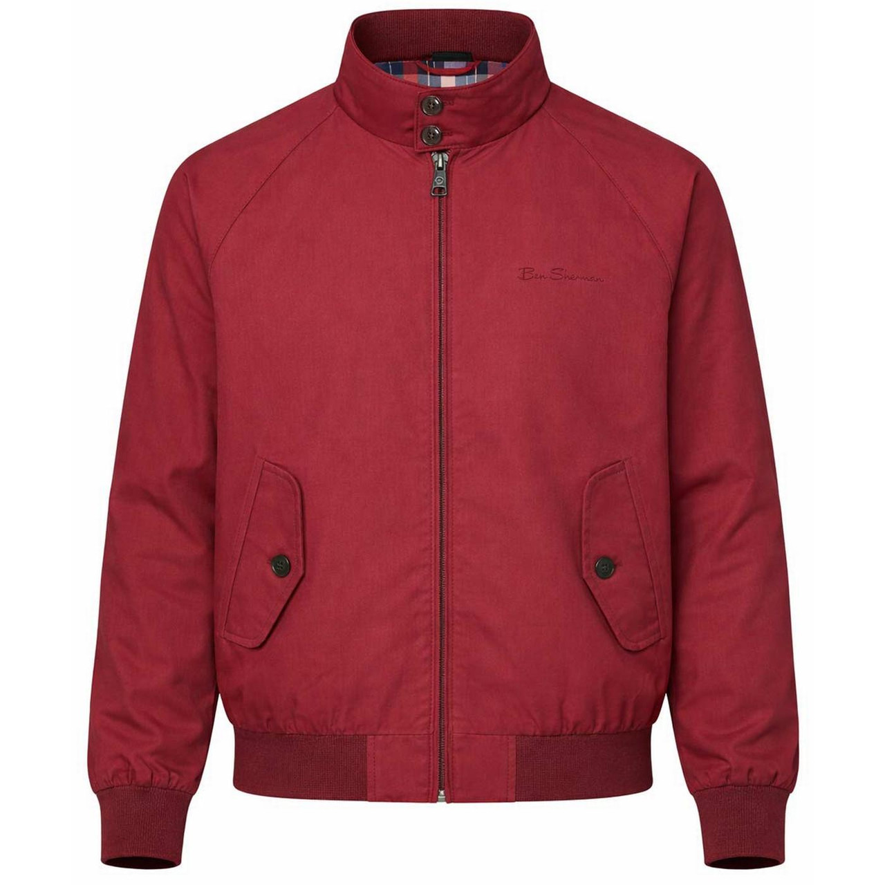 mtlove1224 BEn Sherman ベロアジャケット Ben Sherman Signature Mod Harrington Jacket in Cherry Red