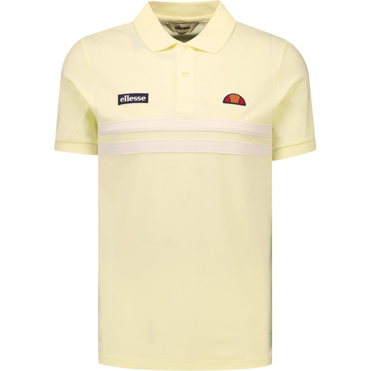90s ellesse エレッセ ストライプ 半袖 polo ポロ シャツ ellesse - 90s ellesse エレッセ ストライプ 半袖 polo ポロ シャツの