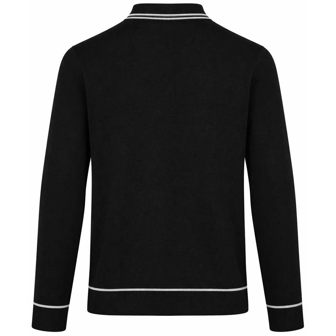 Lyle & Scott Tipped Full Zip Knitted Jacket Black