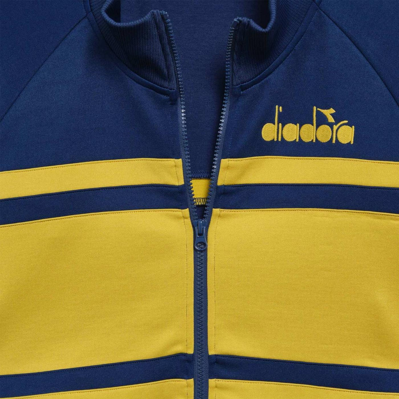 Diadora 80s Retro Colour Block Track Jacket in Navy/Peony