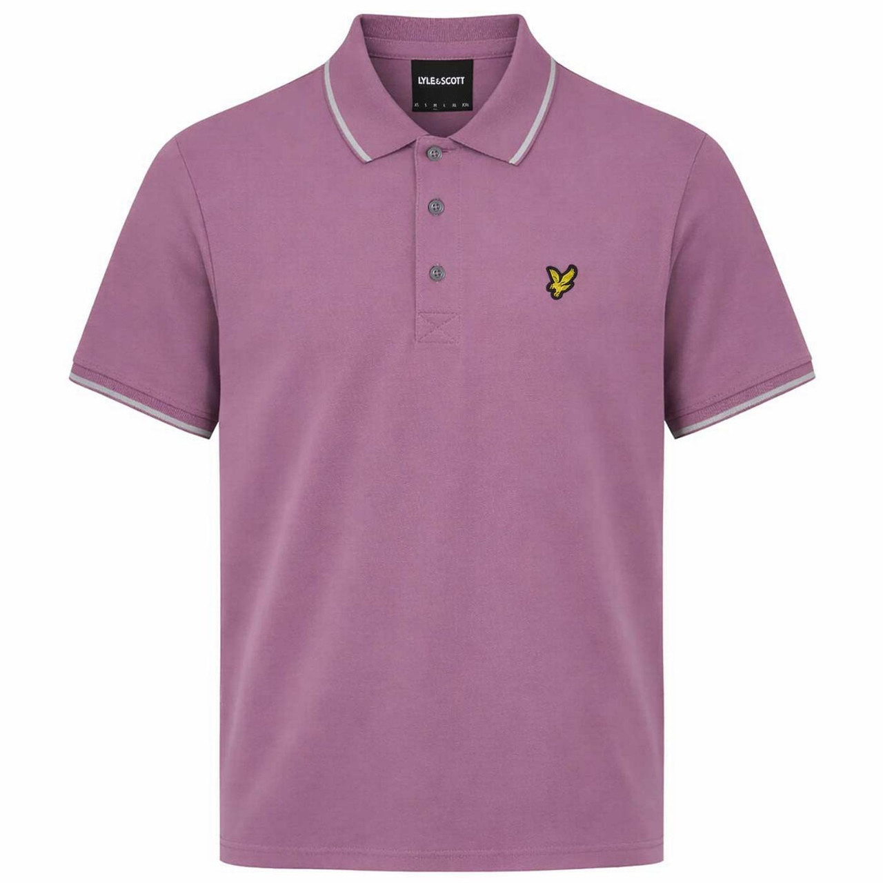 Lyle & Scott Mod Tipped Pique Mod Polo in Dark Thistle Purple