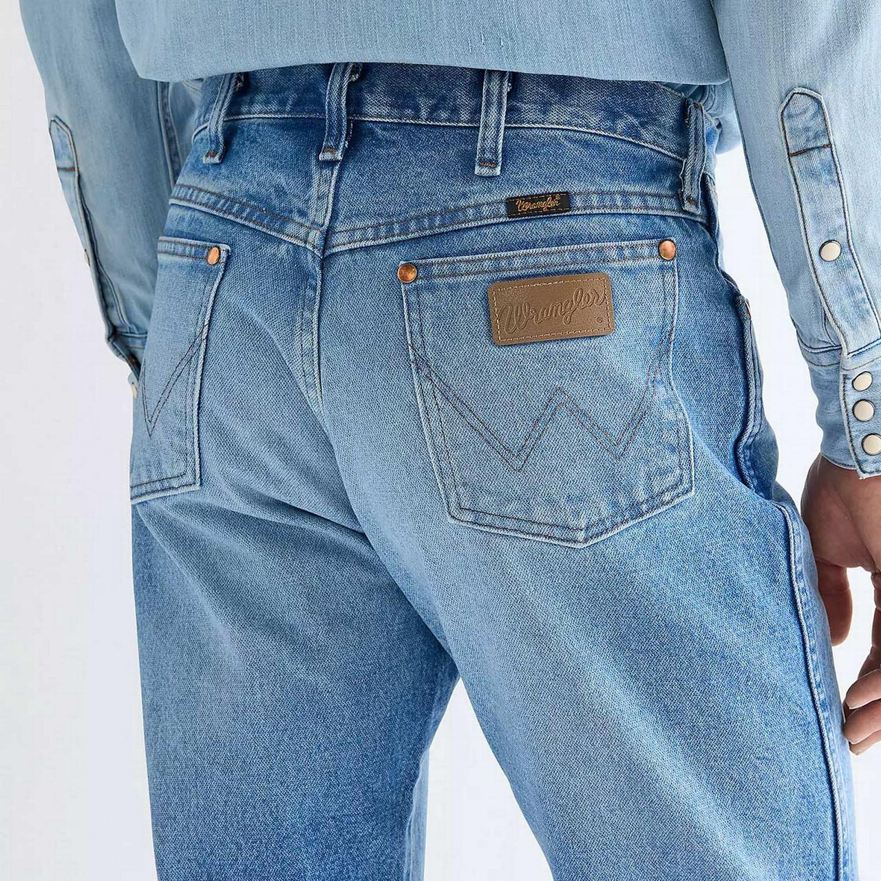 Wrangler 13MWZ Cowboy Cut Original Denim Jeans in Jetstream Blue