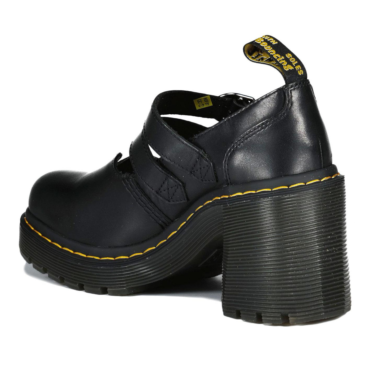Dr Martens Eviee Retro 2 Strap Platform Heel 90s Mary Jane Shoes