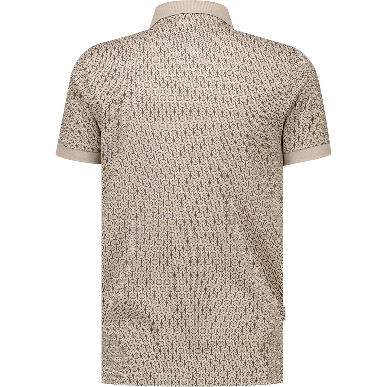 Lambretta Geo Mod Target Roundel Polo Shirt in Stone