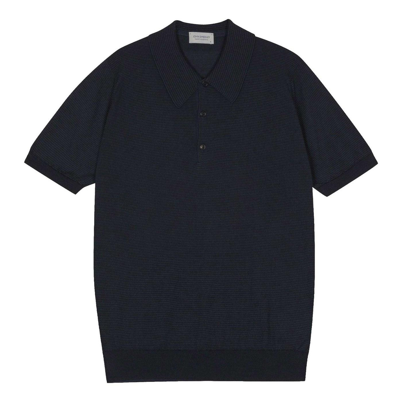 トップス JOHN SMEDLEY for UNITED ARROWS Knit Polo John Smedley Elvins Anglo Indian Gauze Knitted Polo Shirt Navy