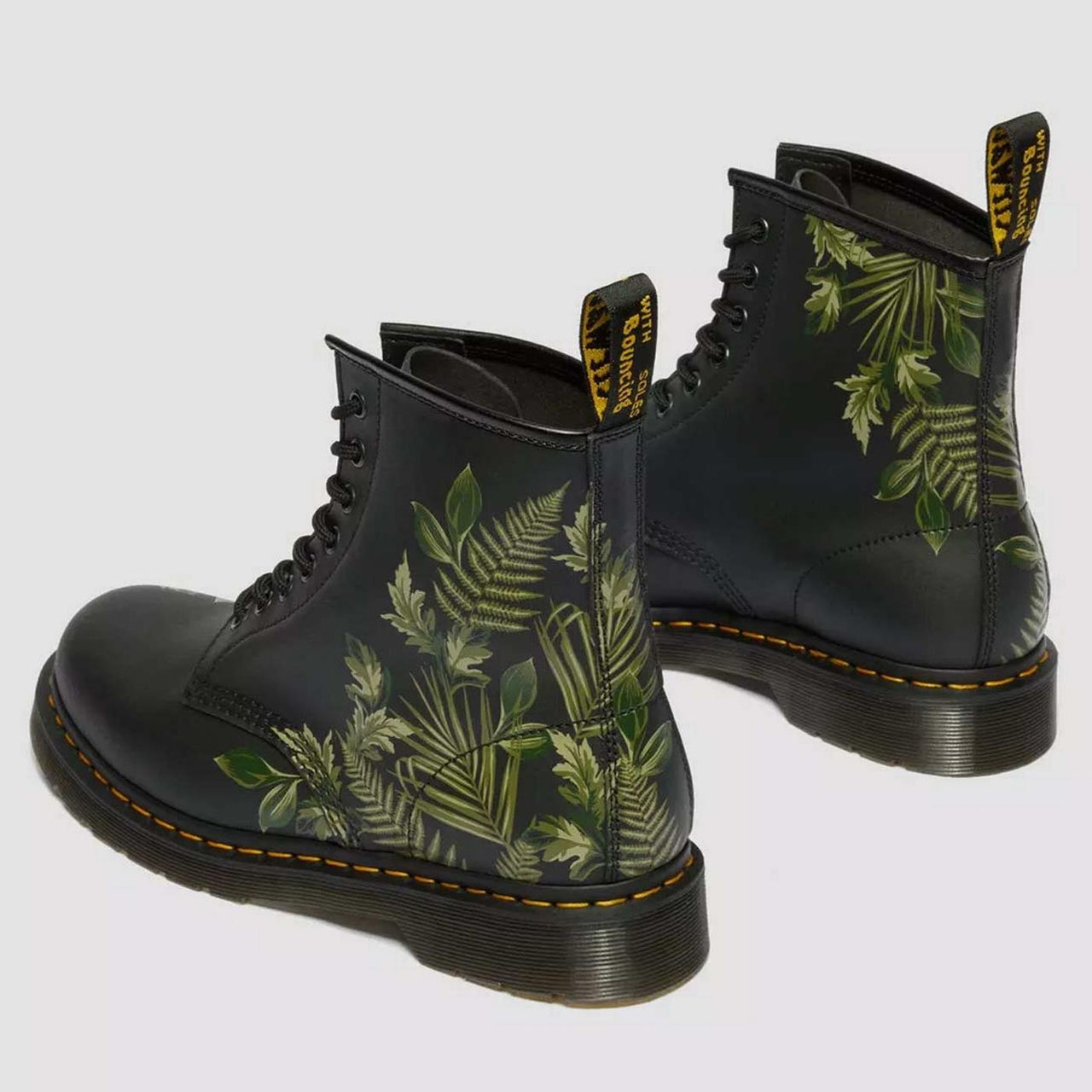 Dr. Martens 1460 Evergreen Genix Nappa Leather Boots in Black/Green