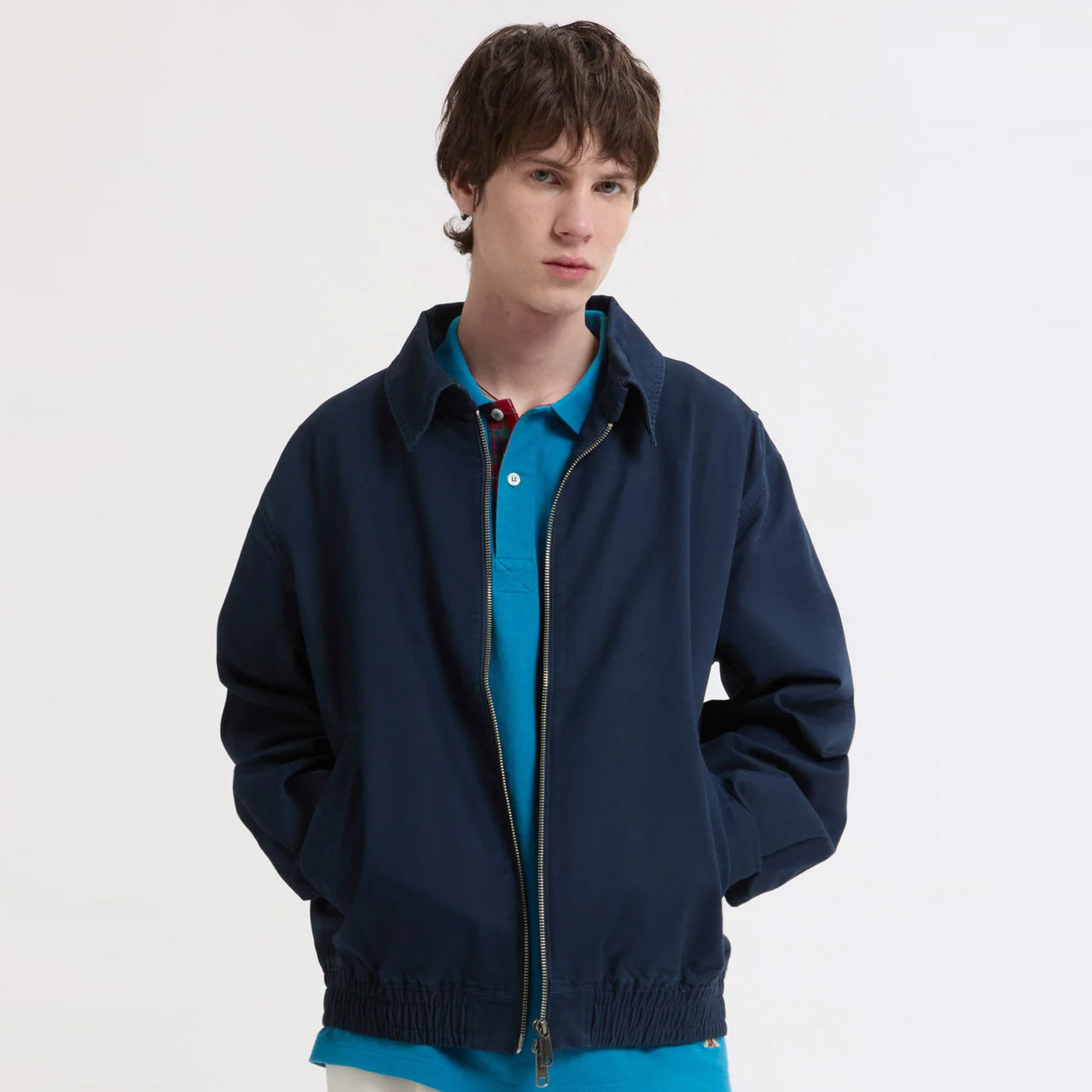 Baracuta G18 Twill Shirt Collar Mod Harrington in Navy