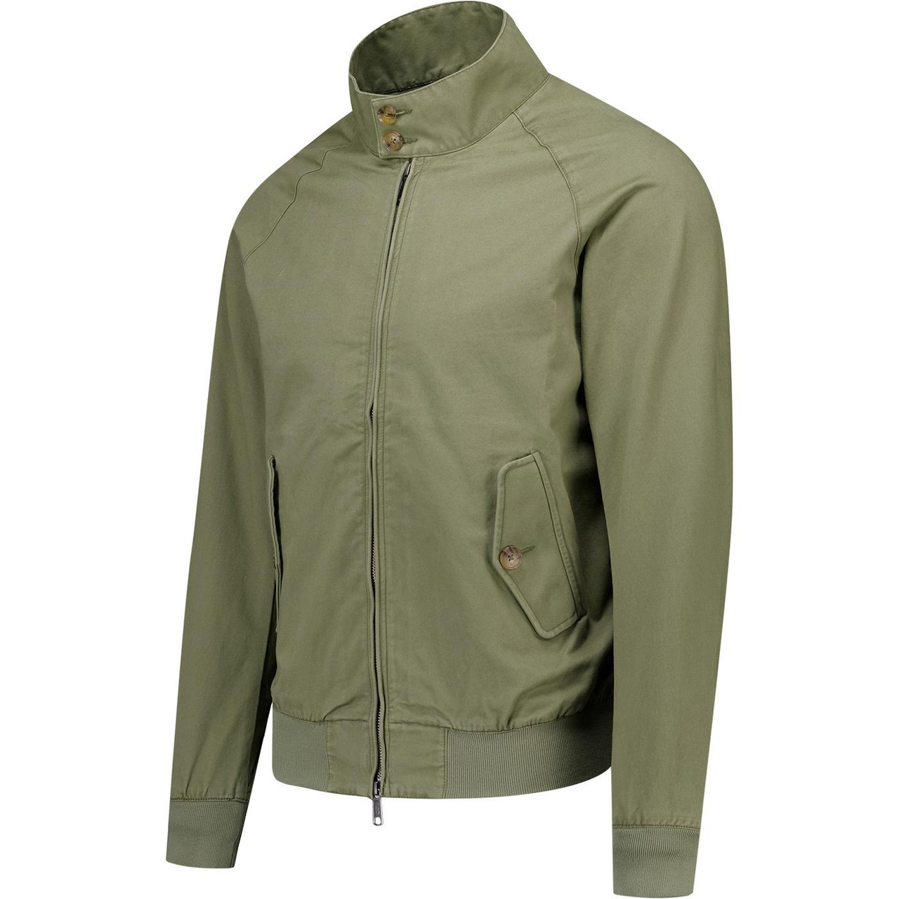 Baracuta G9 Twill Men's Mod Harrington Jacket in Lichen Green