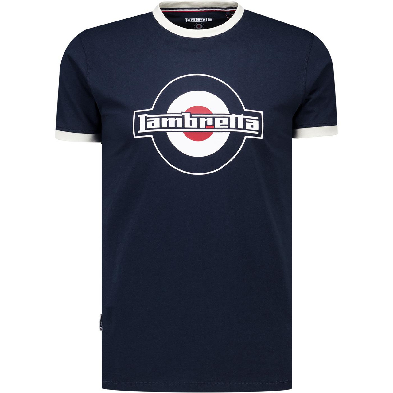 Lambretta 60s Mod Target Logo Ringer T-Shirt Lambretta 60s Mod Target Logo Ringer T-Shirt
