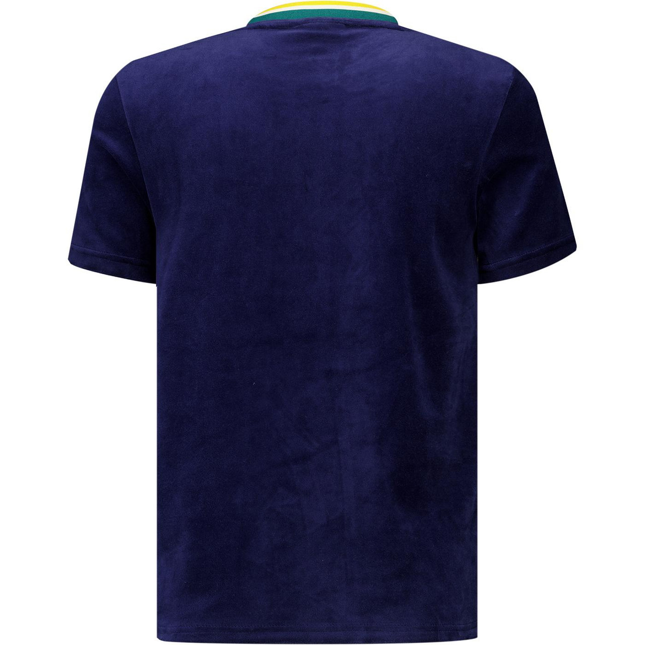 Sergio Tacchini Monte Retro Velour T-Shirt in Navy Blue