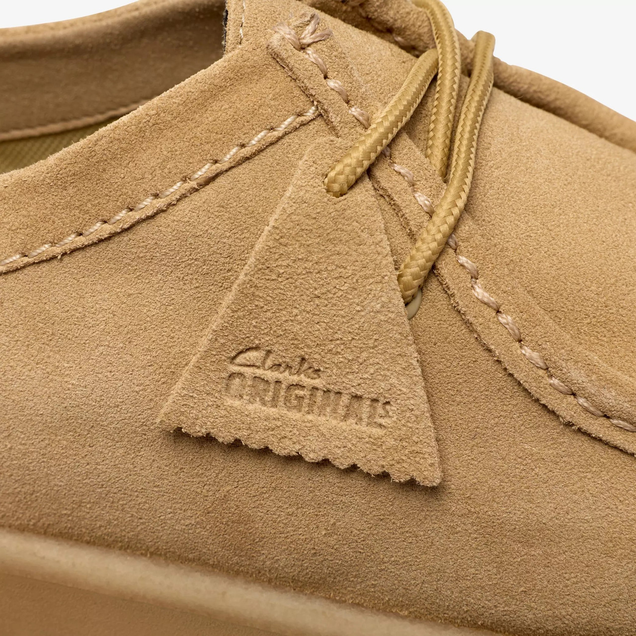 Clarks Originals Meare Walla Moccasin Shoes in Maple Suede