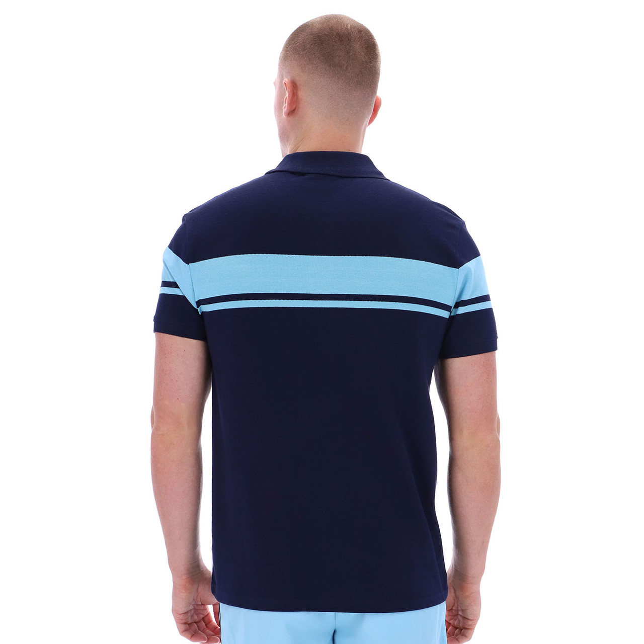 Sergio Tacchini Young Line Retro Mod Pique Polo in Navy/Blue