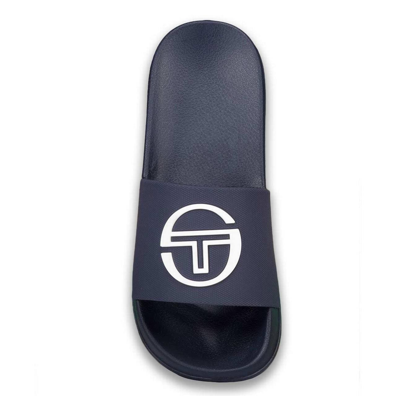 Sergio Tacchini Anzio ST Monogram Pool Sliders in Navy Peony
